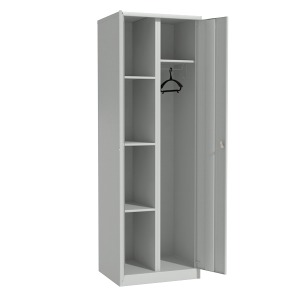 Шкаф для хранения уборочного инвентаря светло-серый (RAL 7035)