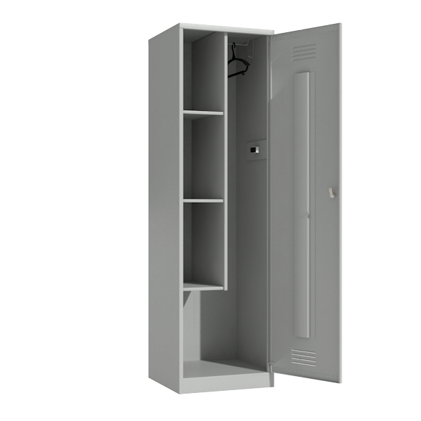 Шкаф для уборочного инвентаря светло-серый (RAL 7035)