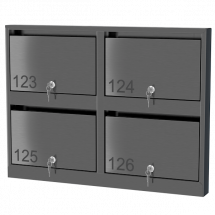 Почтовый ящик из нержавеющей стали серии Слим 2x2