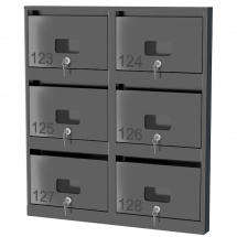 Почтовый ящик из нержавеющей стали серии Слим 3x2 с окошком