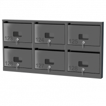 Почтовый ящик из нержавеющей стали серии Слим 2x3 с окошком