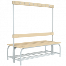 Скамья двухсторонняя с полкой под обувь